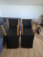 4 faux-leather chairs