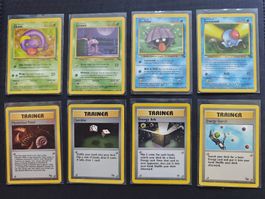 Cartes Pokémon rares 1ère édition lot vintage fossil