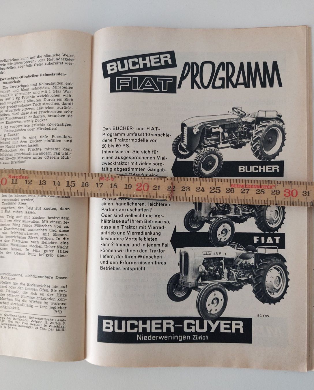 Schilter Trattori: Werbung Aecherli Unimog Aebi John Deere Bucher Traktor 1963 – Usato da Schenkon venduto da Elbarto007