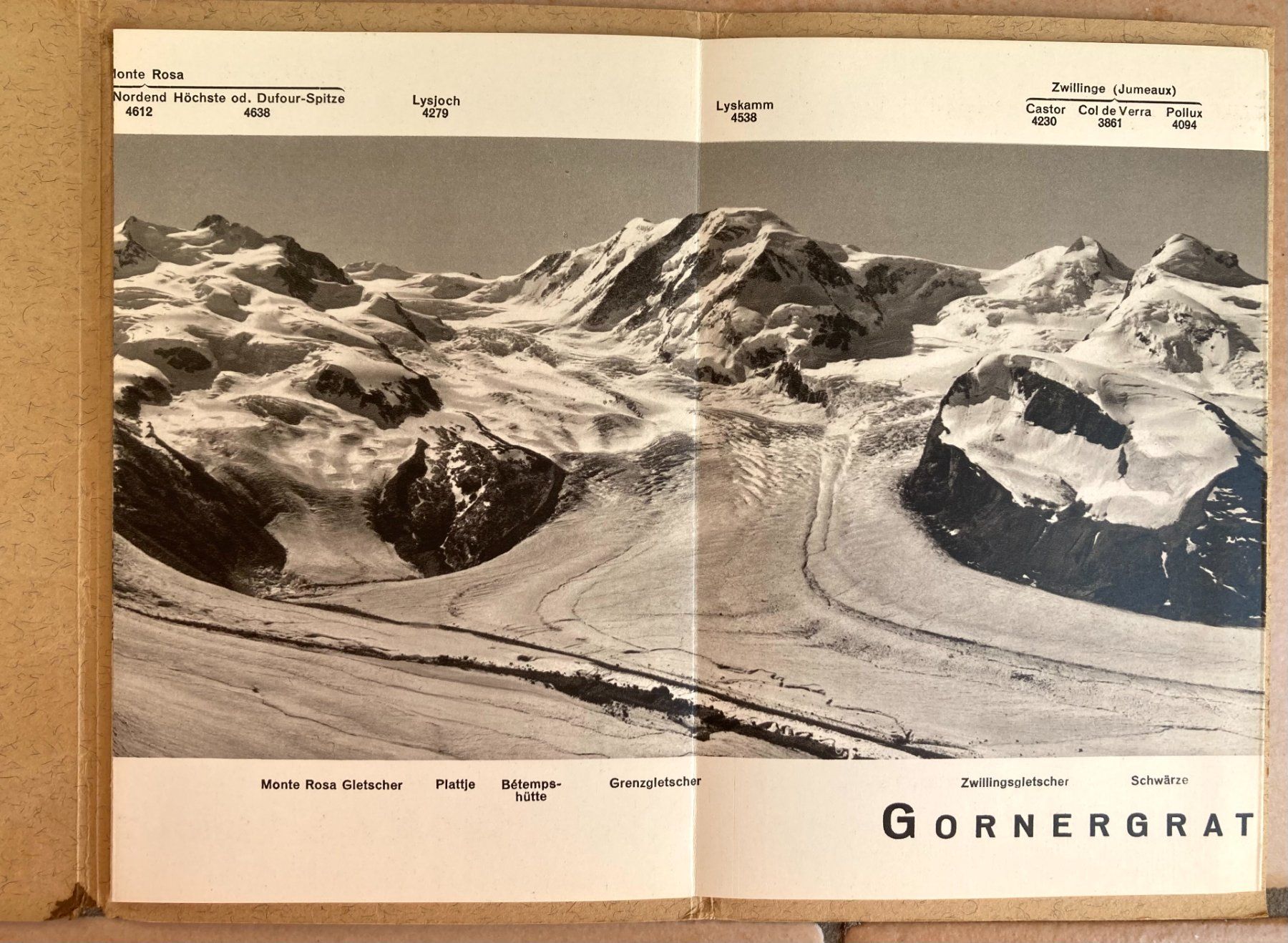 Cartine & Atlanti: Zermatt Panorama vom Gornergrat - Ca. 1940 – Usato da Versoix venduto da HELVETICA_1 4