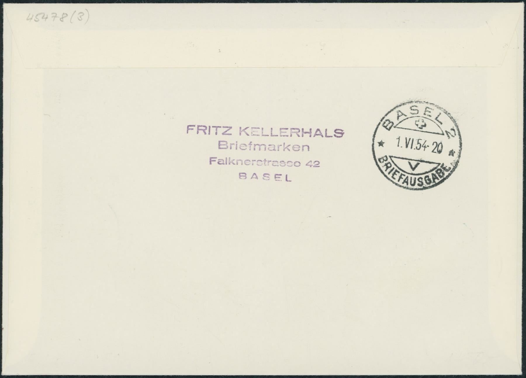 Tutti i francobolli: 1954 - Pro Patria - R FDC ET – Usato da Schindellegi venduto da leecollect 3