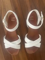 Dune Sandalen weiss Leder Grösse 38 neuwertig