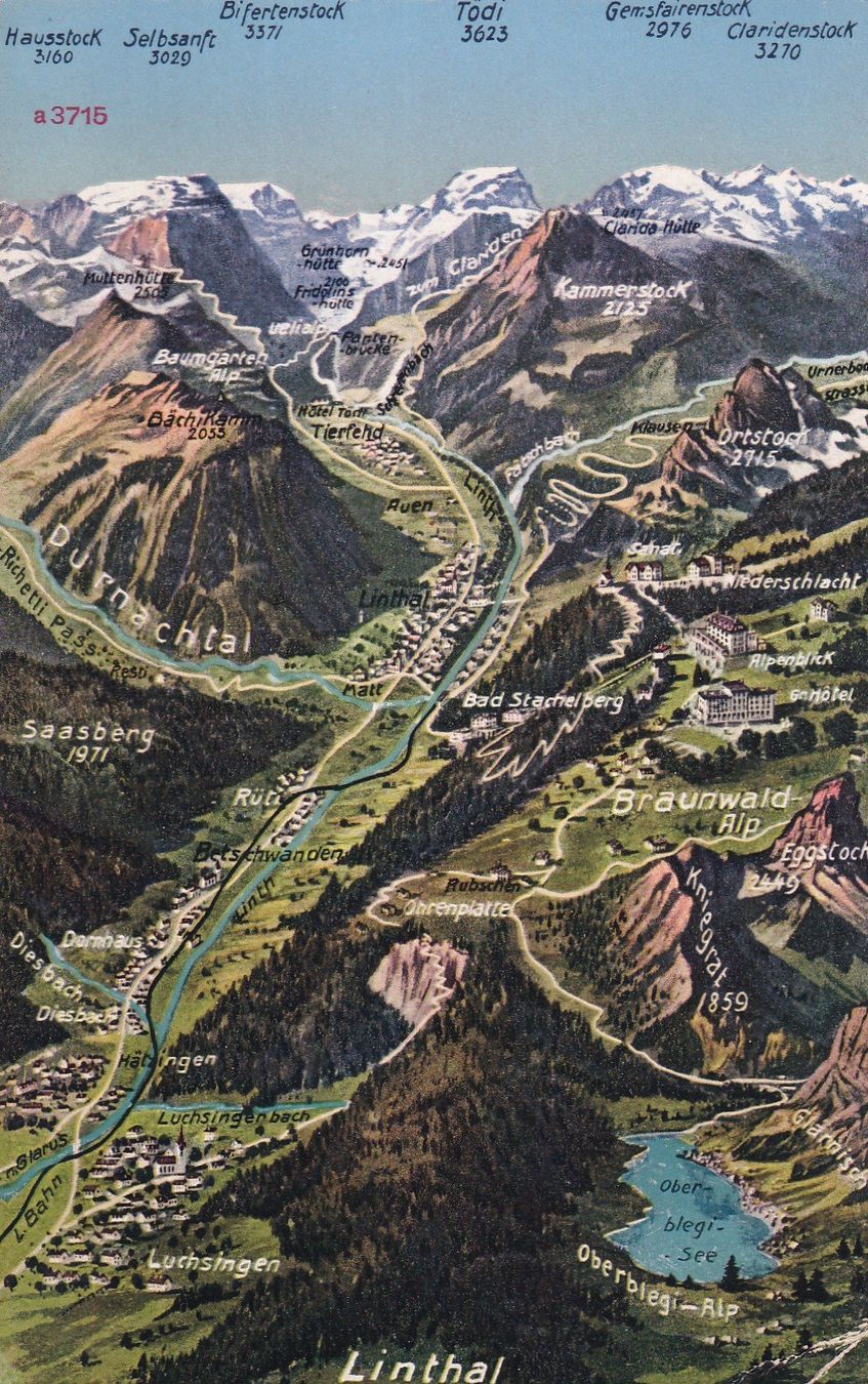 Cartoline postali: Linthal Panorama – Usato da Cormoret venduto da Pascalll2001
