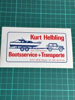 Originaler Vintage-Aufkleber „Kurt Helbling Bootsservice”