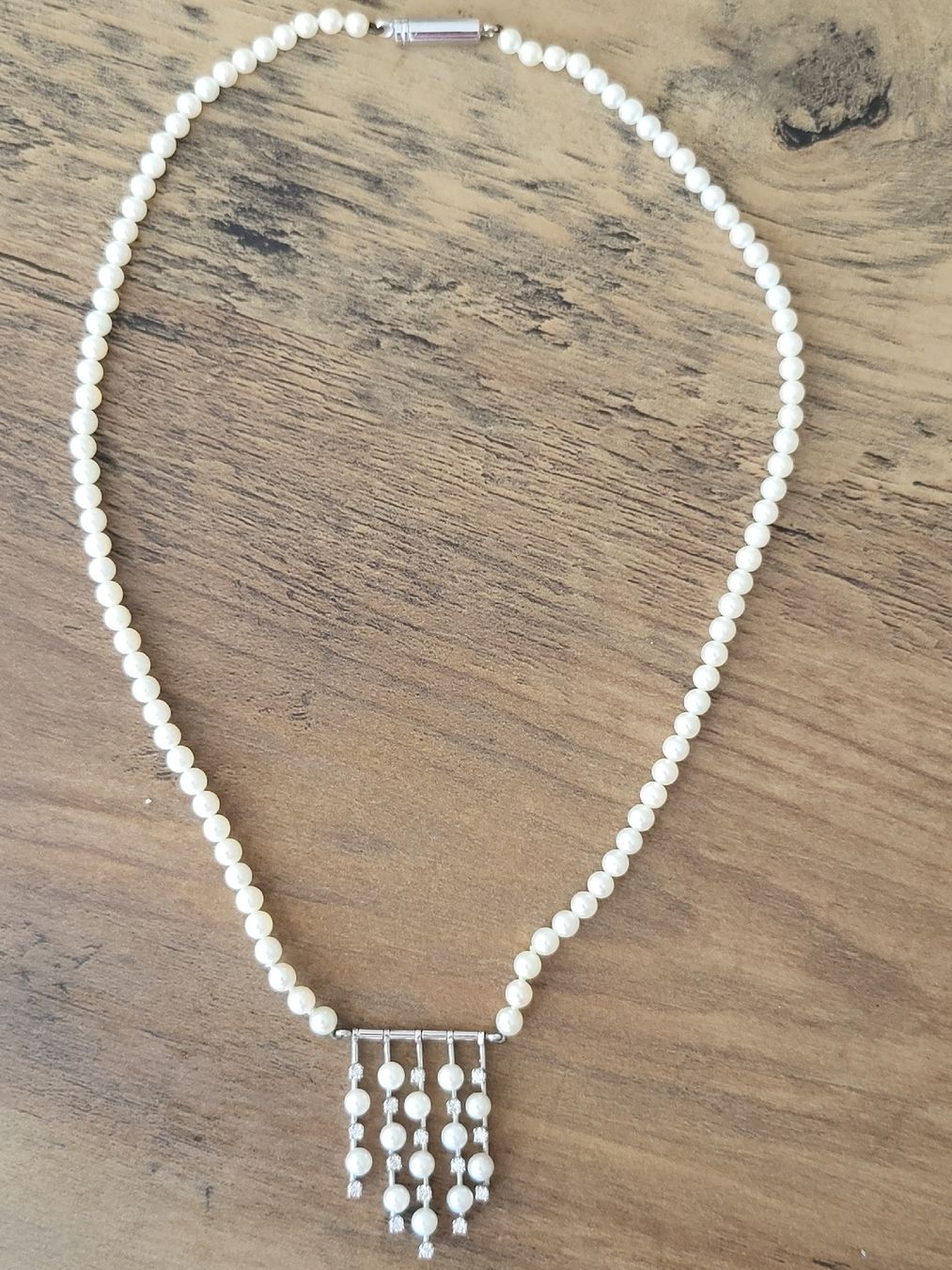 Catenine: Hochwertiges Perlencollier mit 16 Brillanten – Nuovo (secondo la descrizione) da Unterägeri venduto da Altgoldschmuck 2