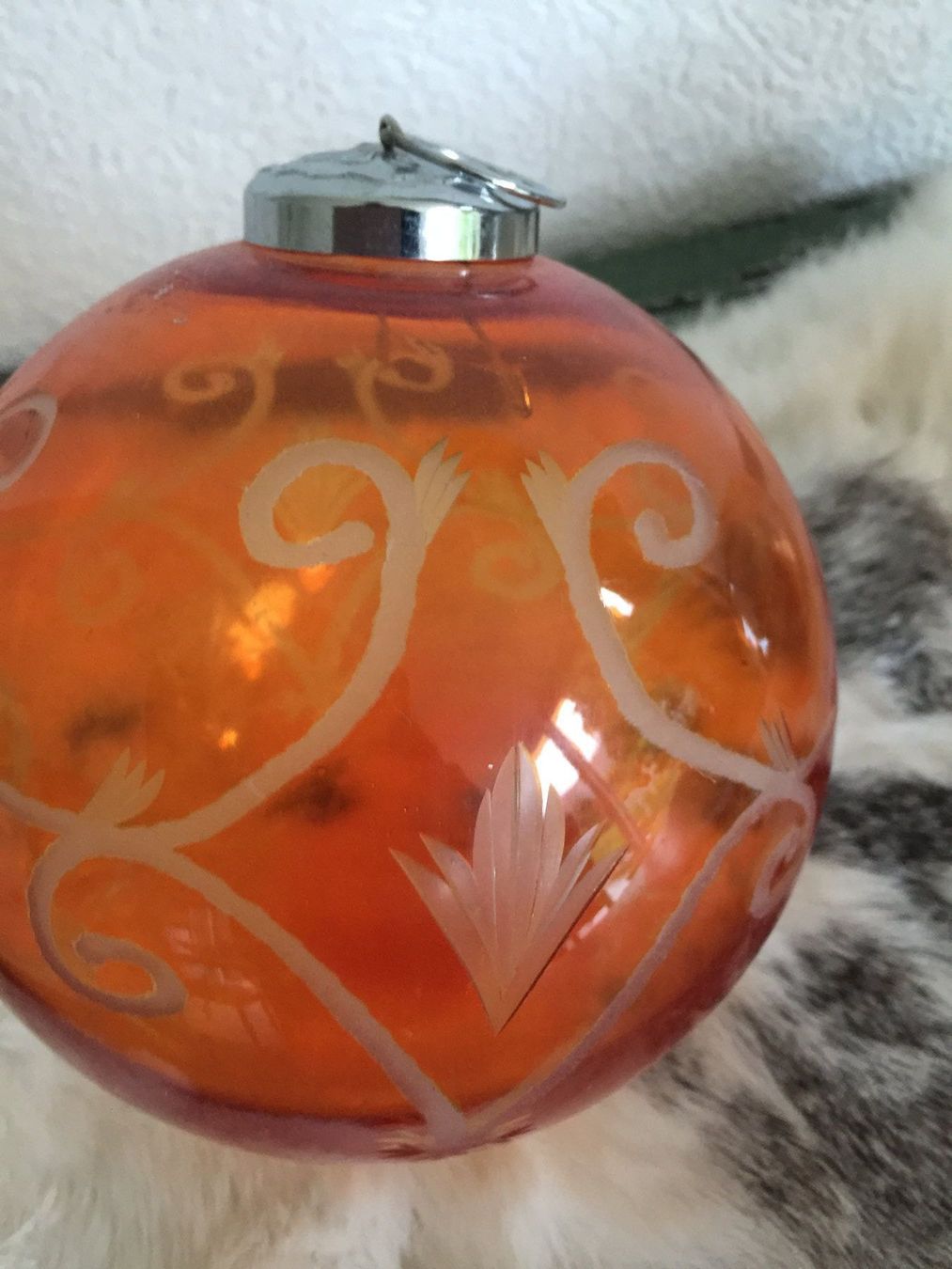 Alle Dekorationen: Grosse 20 cm  geschliffene Weihnachtskugel Glas – Neu (gemäss Beschreibung) aus Kirchdorf AG von coco123 3