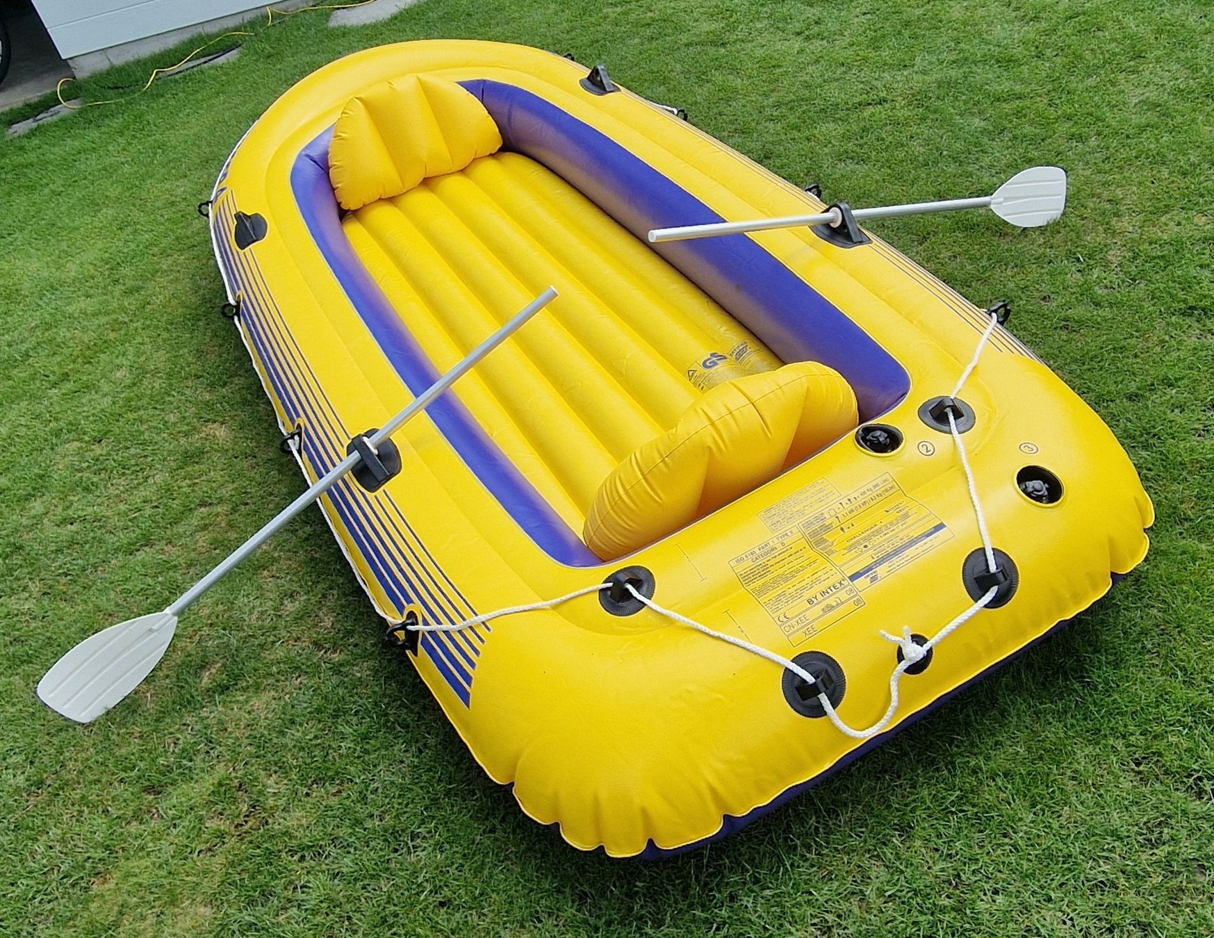 Barche: Intex Challenger 4 Schlauchboot mit 2 Paddel – Usato da Suhr venduto da Sbume 3