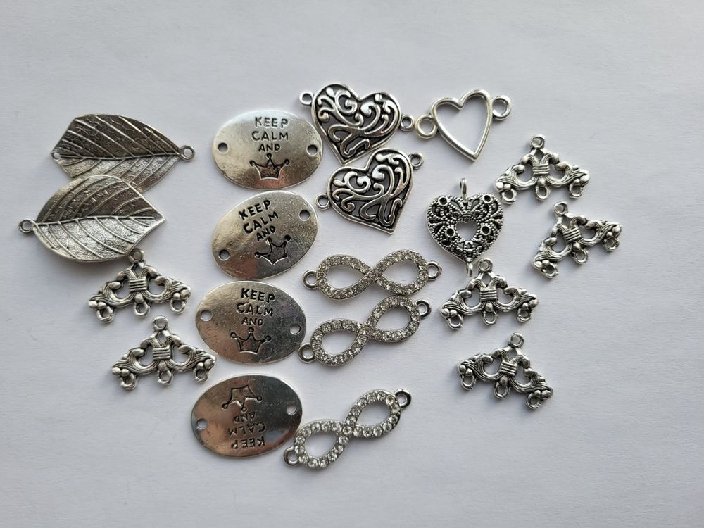 NOLITOY Schmuck Verlängerung 4-teilig - Herzförmig Mit Strass Roségold