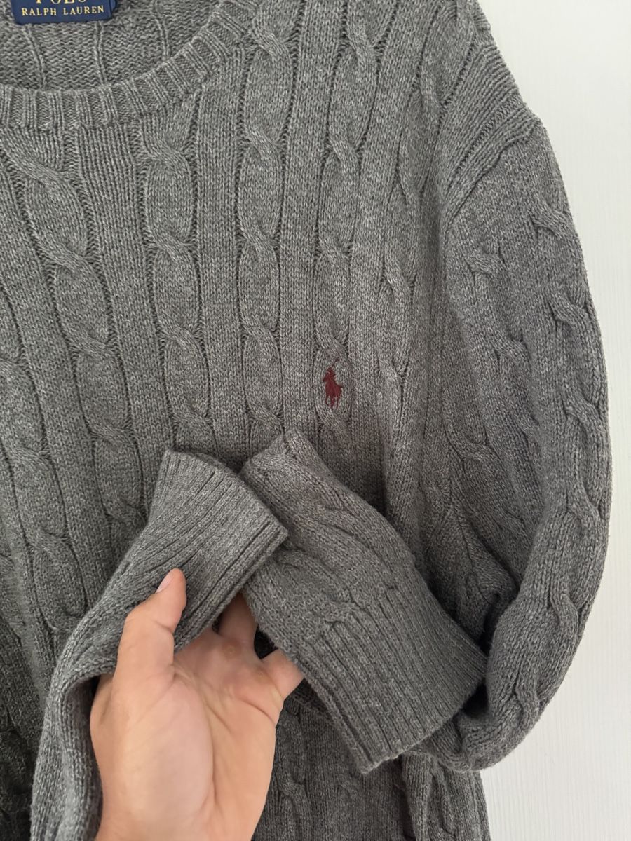 Polo Ralph Lauren Maglioni & Felpe: Polo Ralph Lauren Strickpullover Zopfmuster Grau Grösse XL – Usato da Wetzikon ZH venduto da Jan_wojt 6