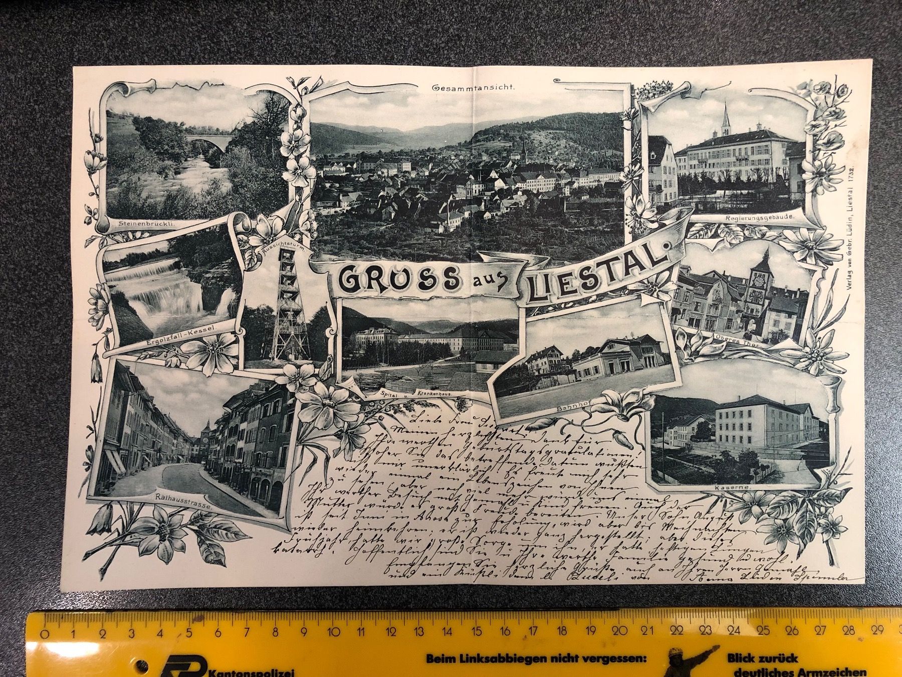 Cartoline postali: Riesengrosse LITHO aus LIESTAL 1900 mit UPU !!! – Usato da Lufingen venduto da philatelieshop 1