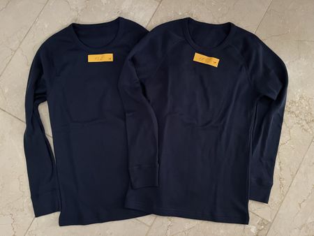 2 Thermo Shirts Langarm Basic Layer 152 dunkelblau