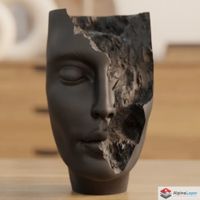 The Hollow Face – 3D Printed Abstract Sculpture