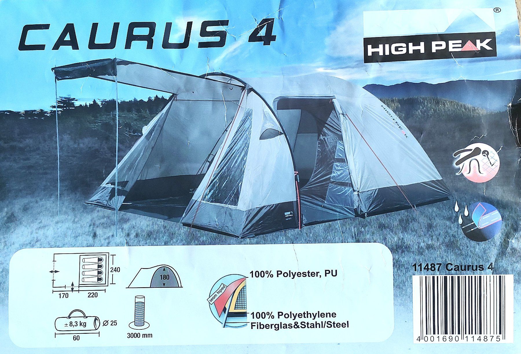 Tentes: Zelt High Peak - Caurus 4 – D'occasion à Biel/Bienne par Sertan 1