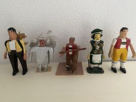 APPENZELL FIGUREN  5 STÜCK VON HAND GESCHNITZT UND BEMALT 