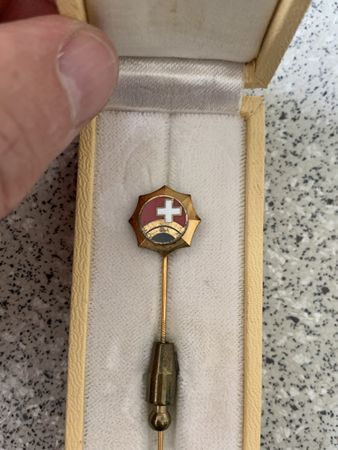 Schützen Abzeichen Schweiz, Krawattennadel, Silber 925