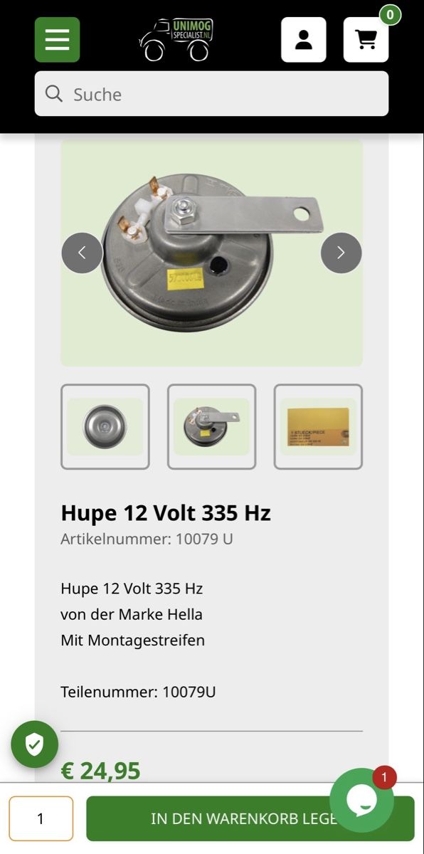 Tutti i ricambio: Hupe 12 Volt 335 Hz – Nuovo (secondo la descrizione) da Schwende venduto da weesli 6