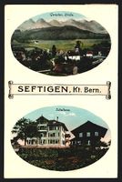 Seftigen, Schulhaus, Gurzelen mit Kirche