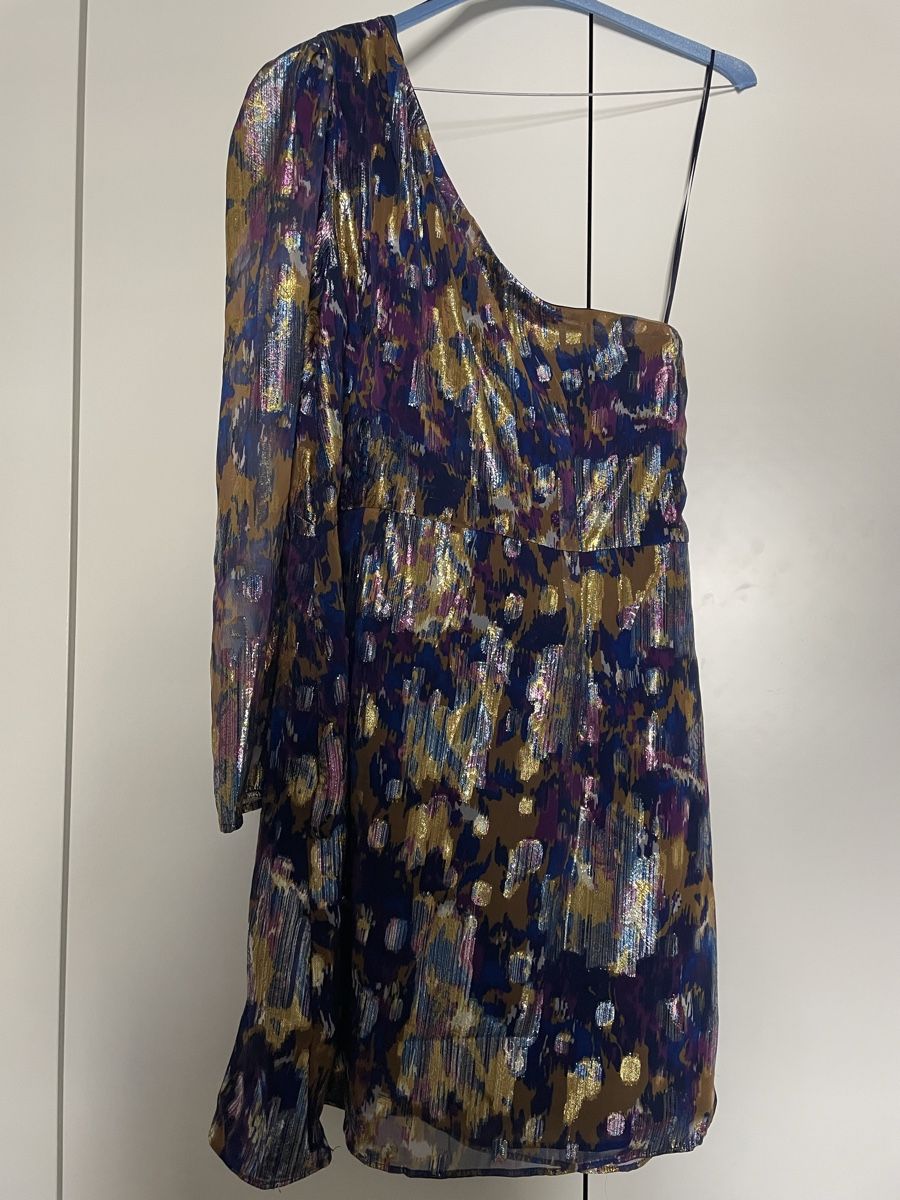 Mango Vestiti: One-shoulder purple dress size 44 – Nuovo e nell'imballaggio originale da Zürich venduto da philou1986 1