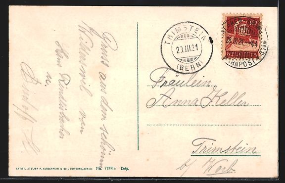 Cartoline postali: AK Wilderswil, Teilansicht der Ortschaft – Usato da Berlin venduto da bartko-reher 1