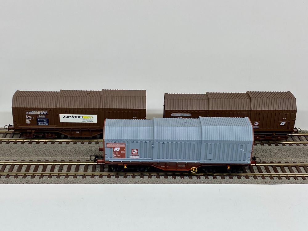 Roco 6600132 H0 2er Set Teleskophaubenwagen Shimmns