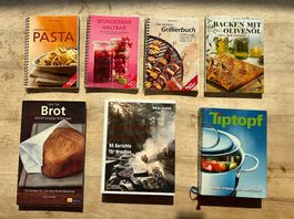 7 Kochbücher Lagerfeuer, Tiptopf, Brot, Grillen, Betty Bossi