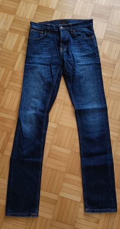 Nudie Jeans Grim Tim Herren Jeans Gr. 31/36 Blue Swede