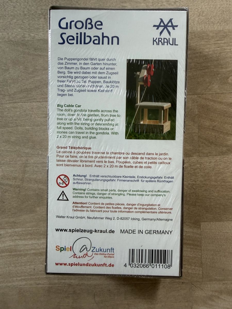 Giocattoli: Kraul Grosse Seilbahn Bausatz – Nuovo e nell'imballaggio originale da Effretikon venduto da Saendu24 1