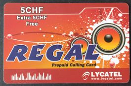 Taxcard Phonecard - Regal - CH