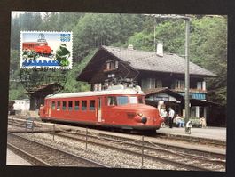 Carte postale: 150 ans Chemins de fer suisses "Train Rouge"