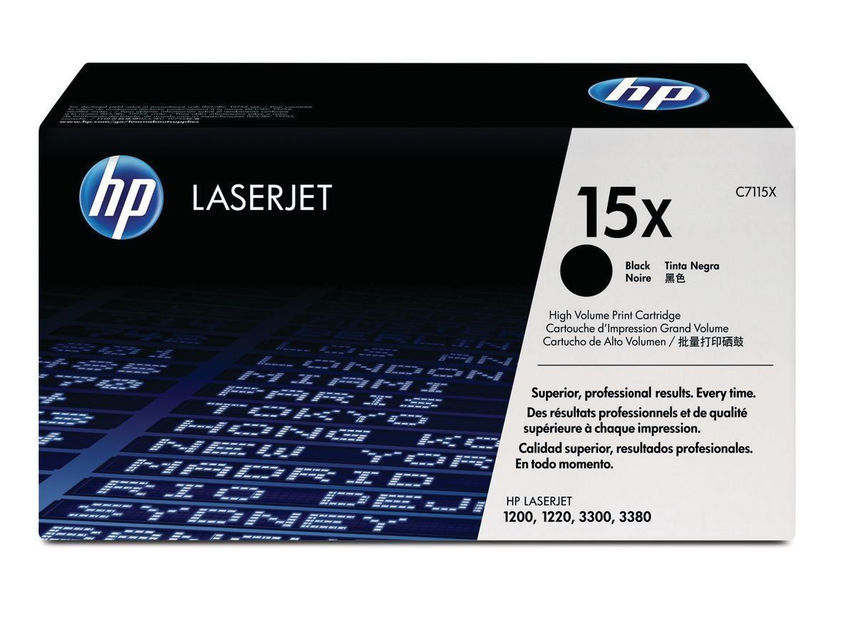 Hewlett Packard Cartucce per stampanti & toner: HP Toner-Modul 15X schwarz C7115X, EAN Code: 0725184518461 – Nuovo (secondo la descrizione) da Dornach venduto da SolaRich