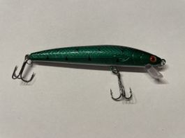 Wobbler grün dunkel 9cm flachläufer fischen