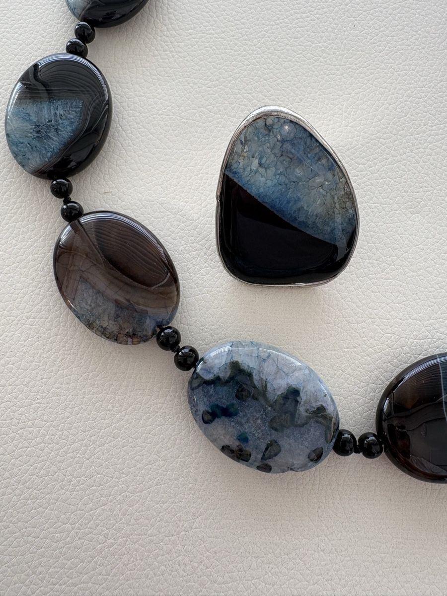 Altri gioielli: Agate necklace and ring – Usato da Lausanne venduto da oyu_hgg5 8