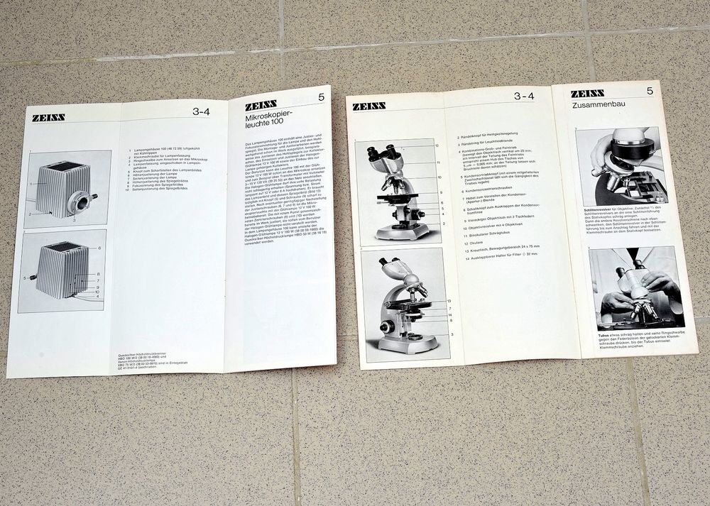 Zeiss Standard Mikroskop Zubehör Katalog Gebrauchsanleitung (Gebraucht ...