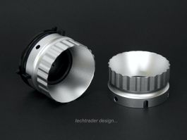 1 Paar neue NAB Adapter mit Design Kelch silber...