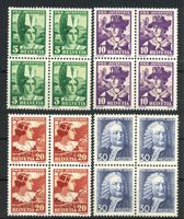 1934, Pro Juventute, Viererblöcke, SBK 60.– **