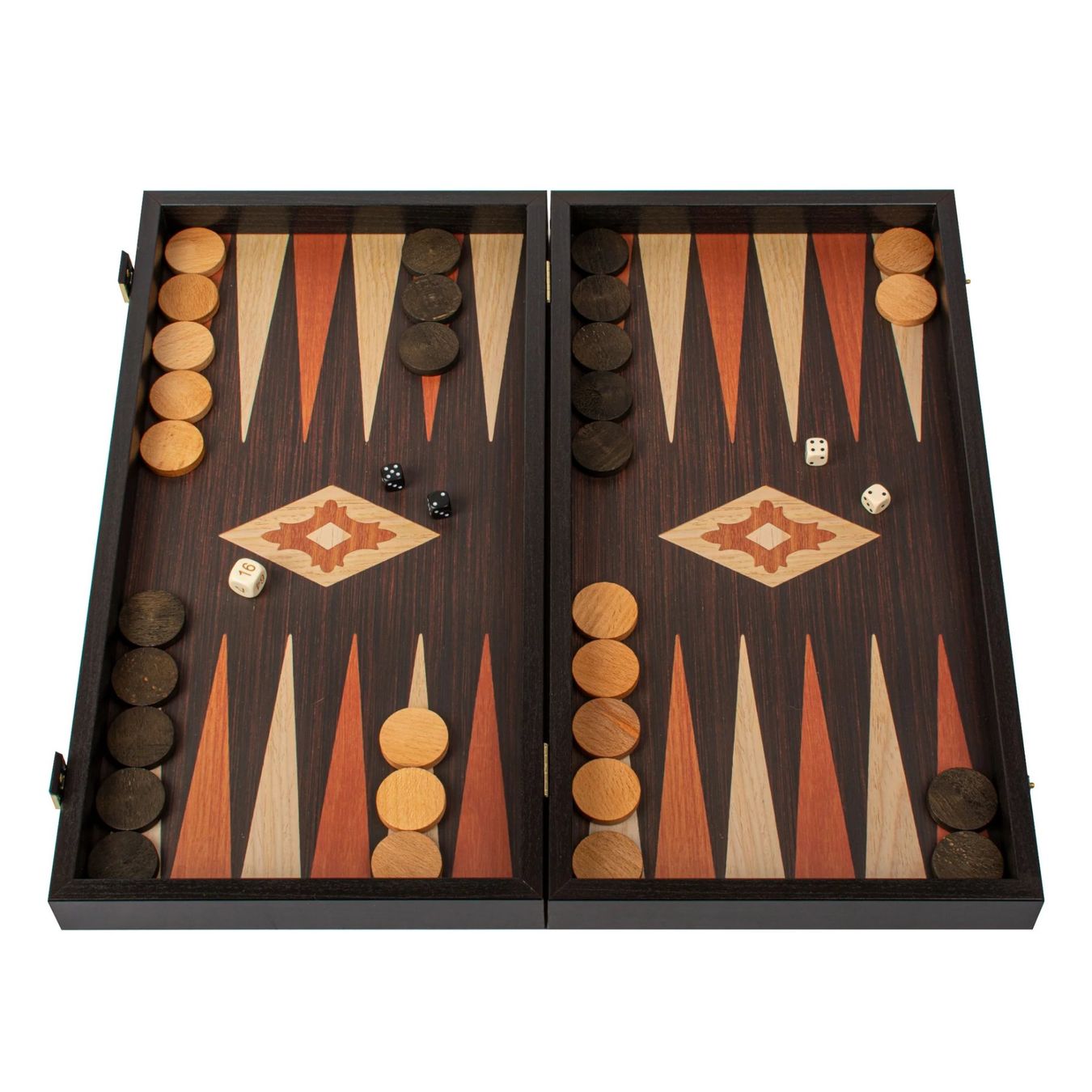 Giochi: Backgammon en bois de wengé / Design classique ( NEUF ) – Nuovo e nell'imballaggio originale da Meyrin venduto da ChiaraMania