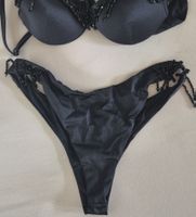 Schwarzer Bikini mit Pailletten - Grösse X S - Sommer Hit!