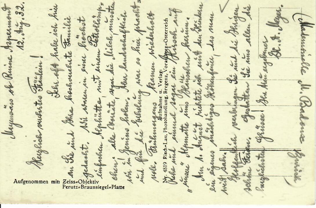 Cartoline postali: Jenins 1932 – Usato da Hochdorf venduto da Ziegel-16 1