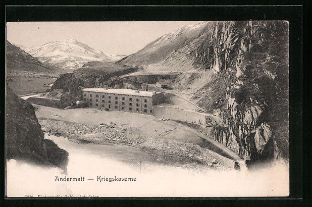 Cartoline postali: AK Andermatt, Kriegskaserne – Usato da Berlin venduto da bartko-reher