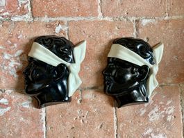 Portigliolo Céramique fine / 2 x Maske aus Keramik