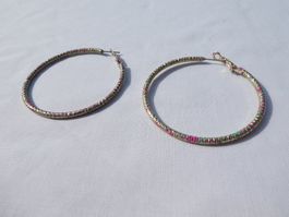 Gold-bunte Creolen, Modeschmuck