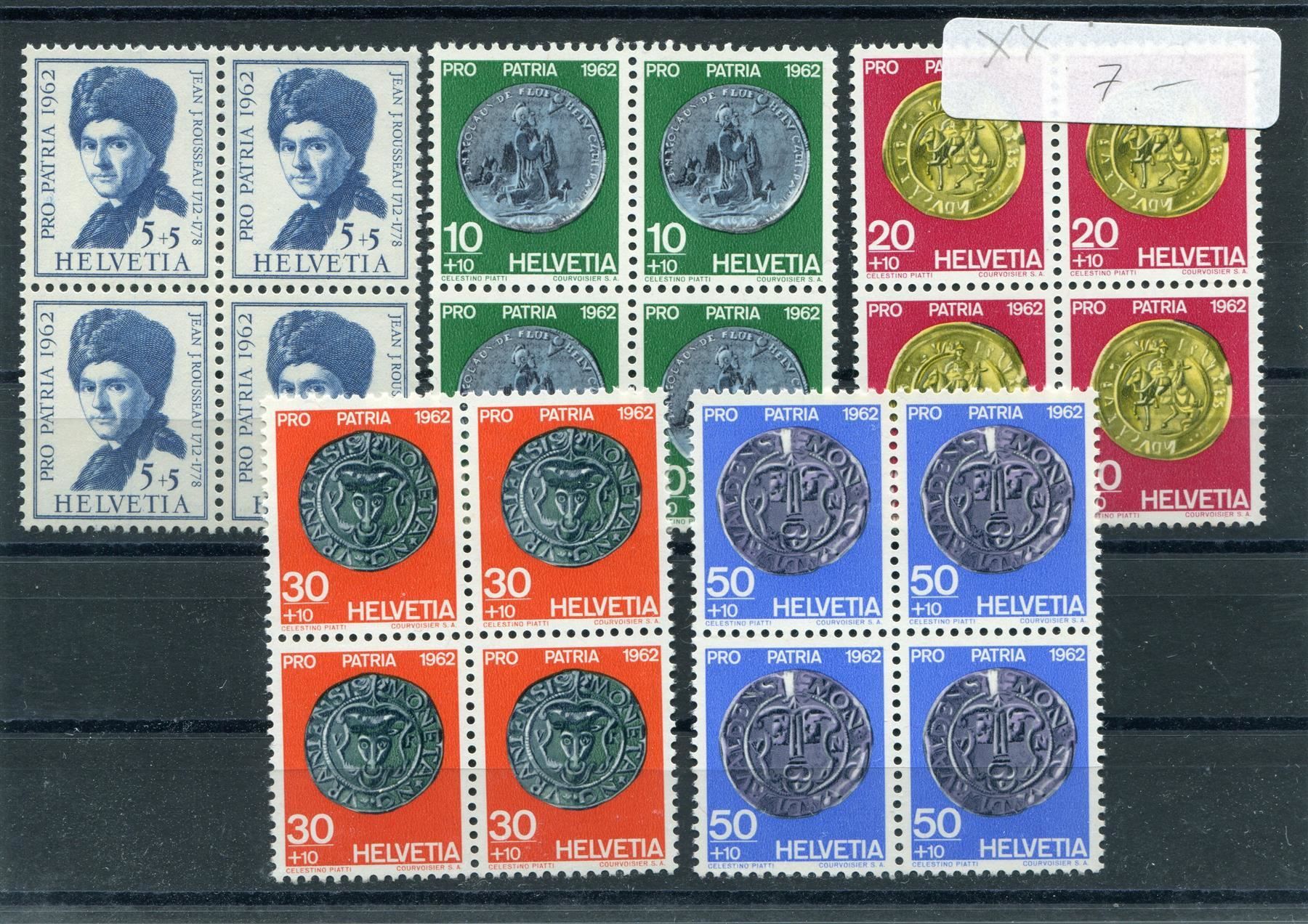 Tutti i francobolli: 1962 PP Nr. 108-12 im V'block postfr. – Usato da Winterthur venduto da Kyoung