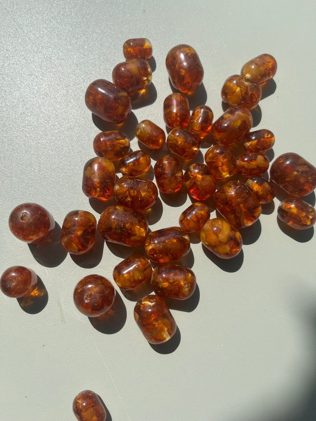 Catenine: Geschliffene Bernstein Kugeln ca. 100g – Usato da Zofingen venduto da Bigron 1