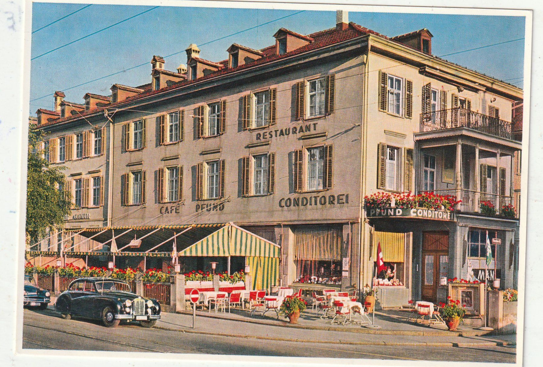 Ansichtskarten: St. Gallen Cafe - Restaurant – Gebraucht aus Lumbrein von made02