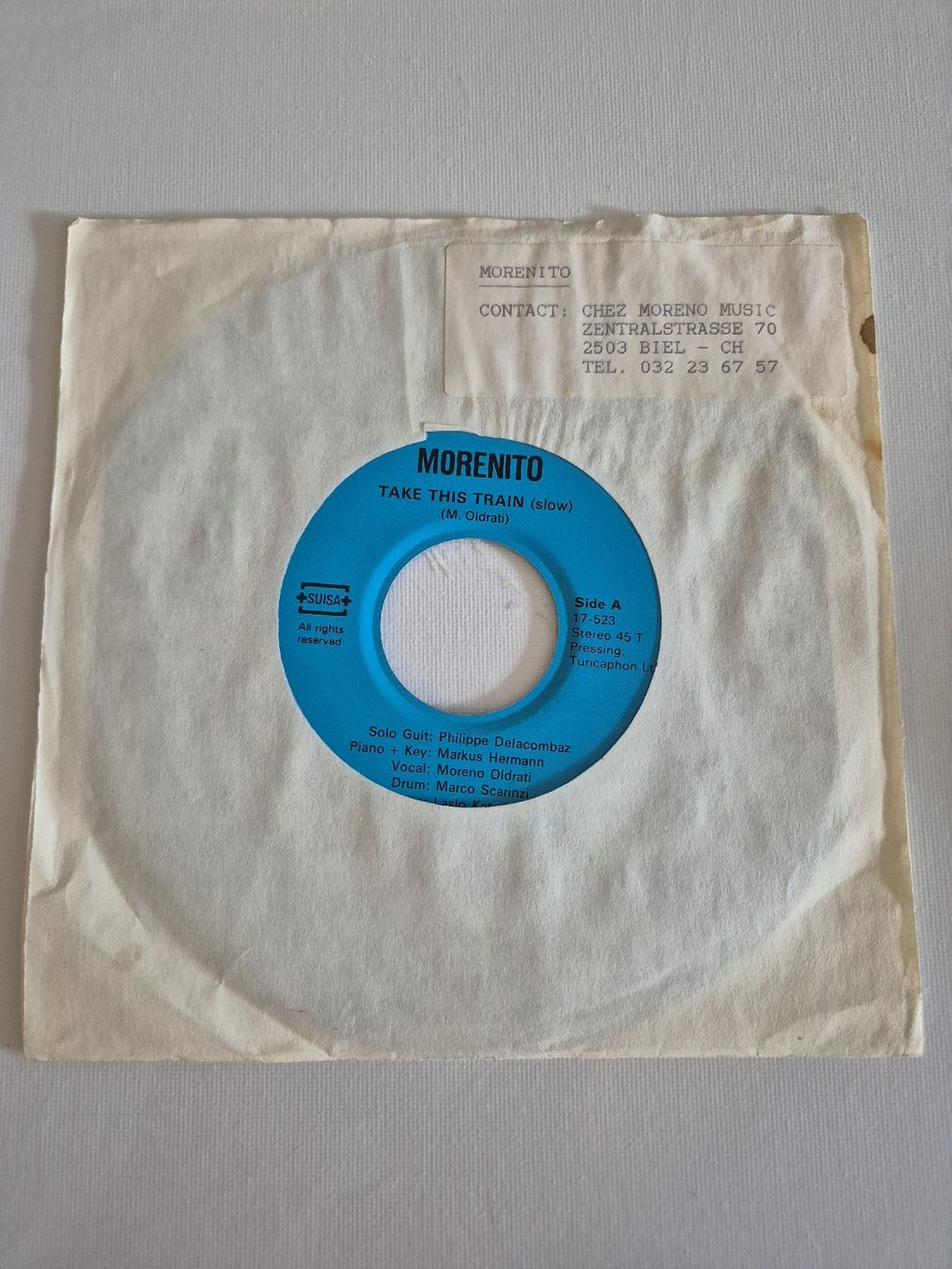 Dischi in vinile: Morenito - Take This Train -  Trucker - Single 7 , CH – Usato da Uster venduto da newwave0