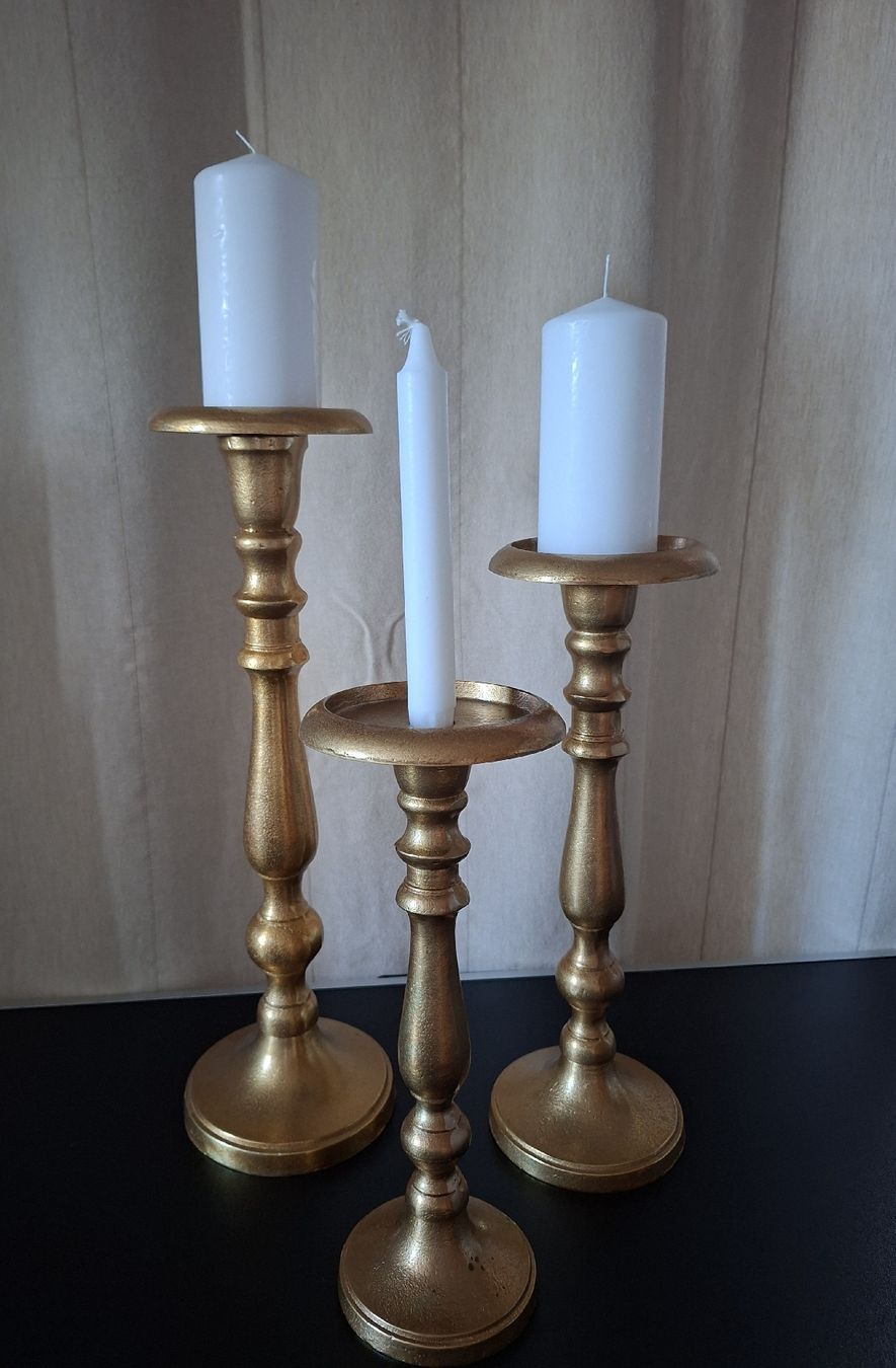 Portacandele: Kerzenständer Set 3-teilig Metall – Nuovo (secondo la descrizione) da Zihlschlacht venduto da Verzauberstern