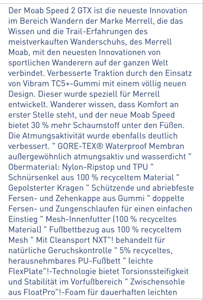 Merrell Herrenschuhe: Moab Speed 2 GTX - Wanderschuhe Herren – Neu (gemäss Beschreibung) aus Bronschhofen von Sommernacht03 8