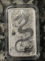 Silberbarren Australia 1oz 9999 Ag 2018 Dragon