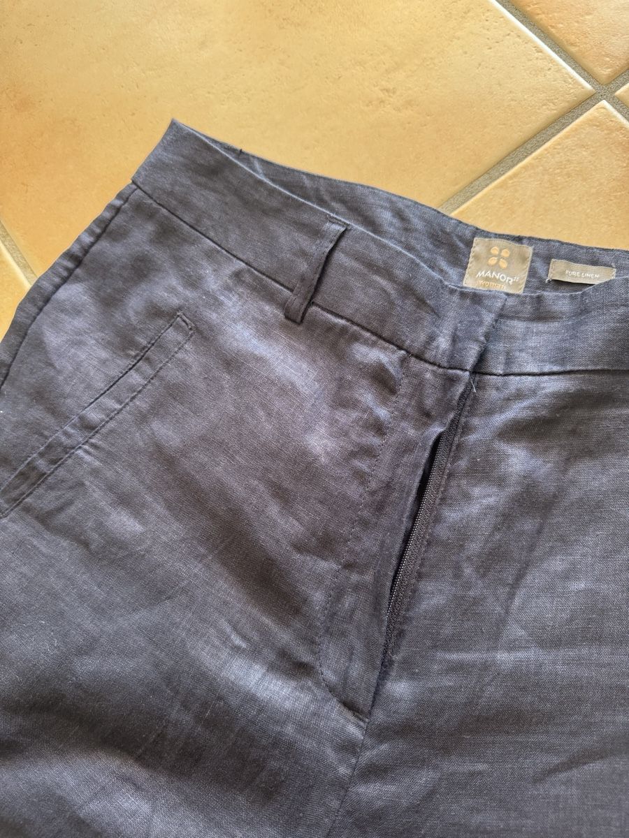 Manor Pantaloni: pantalon bleu marine 100%lin – Nuovo (secondo la descrizione) da Lonay venduto da nei_79jc