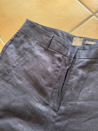 pantalon bleu marine 100%lin